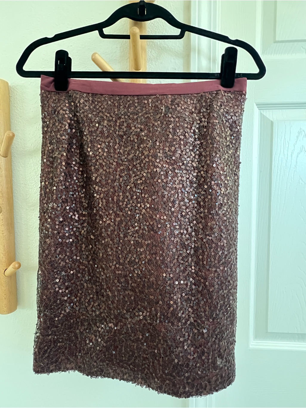 J. Crew Mauve Sequin Pencil Skirt